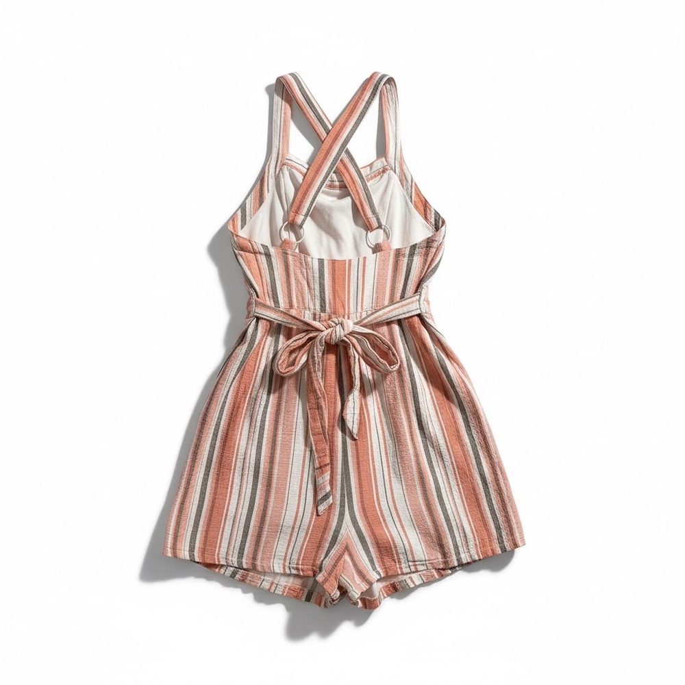 Very J Striped Pink and White Romper - Picture 2 of 5